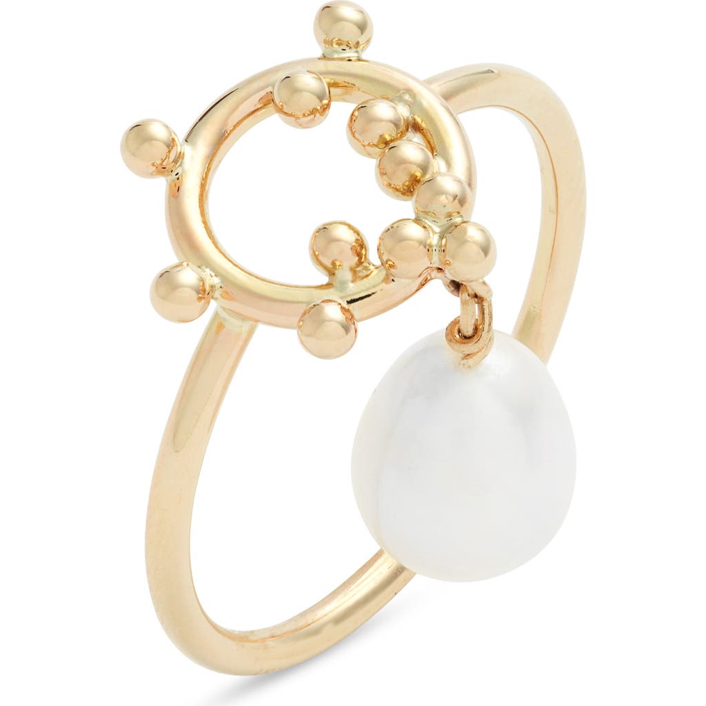 Poppy Finch Bubble Cultured Pearl Ring in Pearl/14K Yellow Gold  product