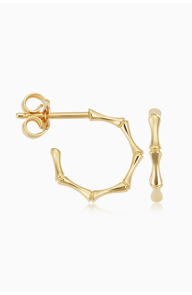 Oradina 14K Yellow Gold Amalfi Mini Hoops, Main, color, Yellow Gold