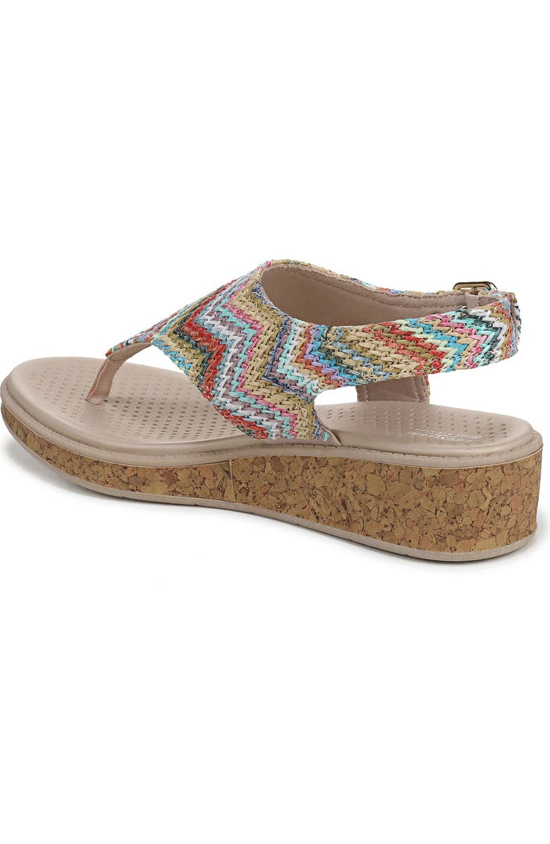 LifeStride Beachy Wedge Slingback Sandal, Alternate, color, Beige Multi - 250