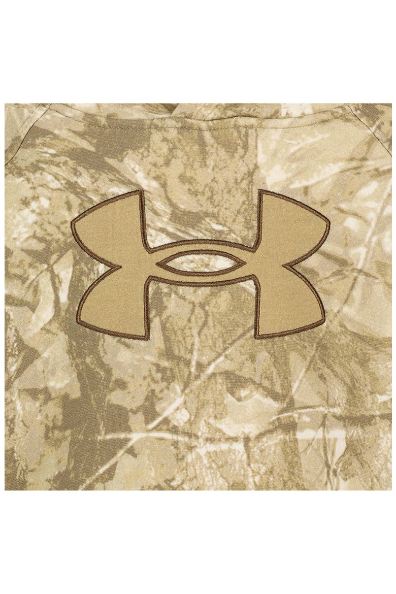 Kids' AOP Logo Hoodie, Alternate, color, FIELD KHAKI