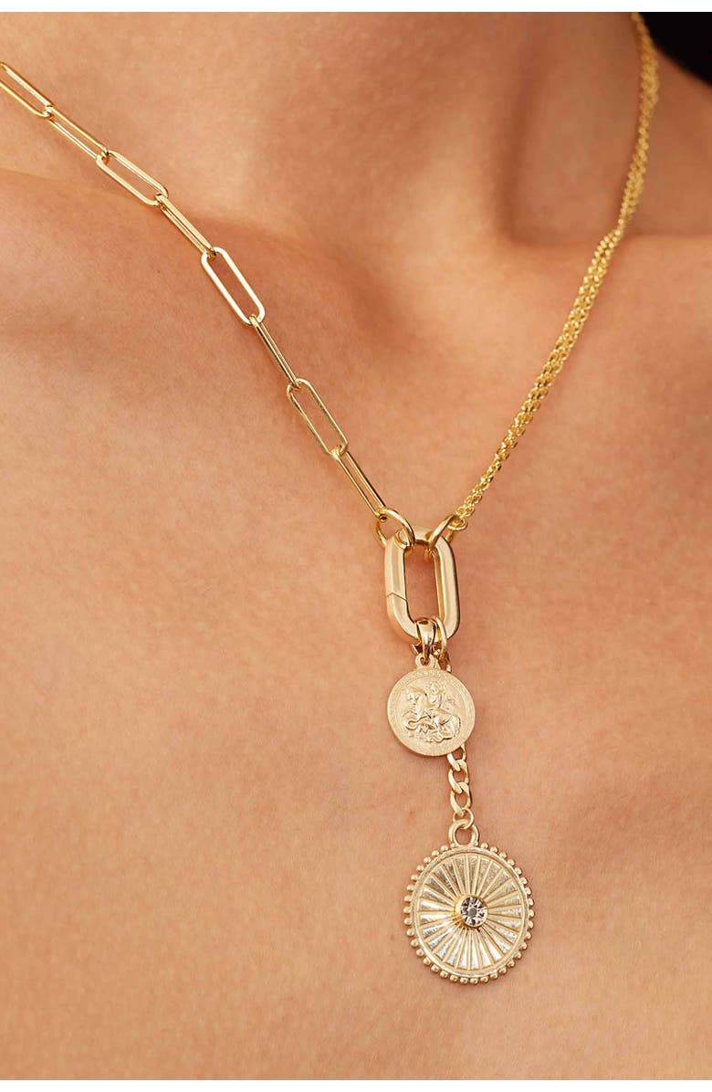 Oradina 14K Gold Stellar Pendant Charm, Alternate, color, Yellow Gold