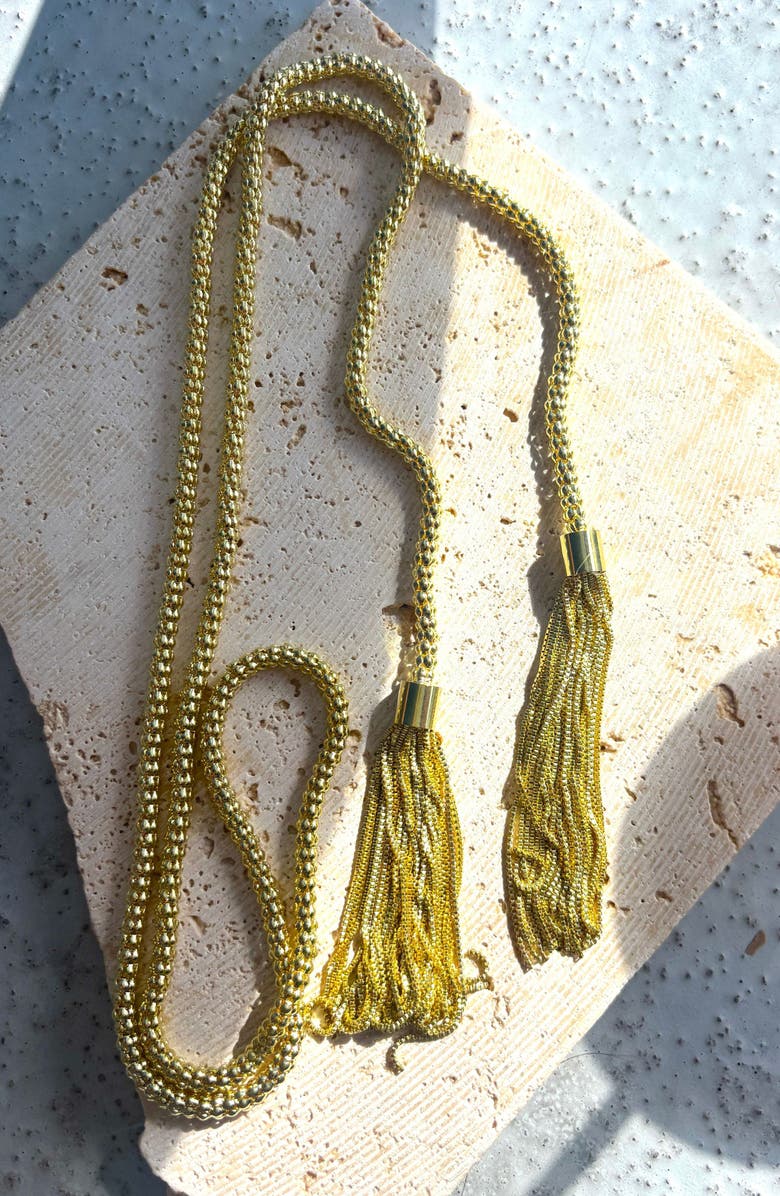 Adornia Tassel Wrap Necklace, Alternate, color,