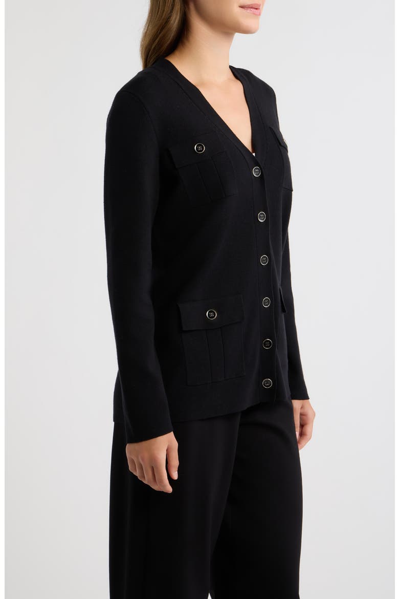 Four-Pocket Cardigan, Alternate, color, ANNE BLACK
