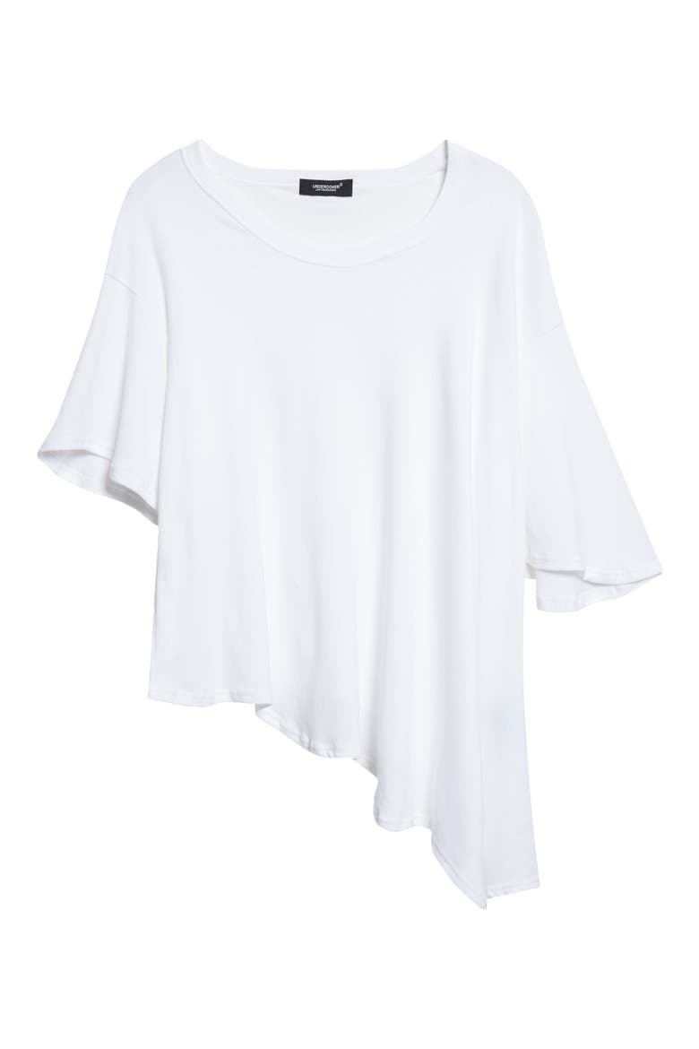 Asymmetric Hem Languid Cotton T-Shirt, Alternate, color, WHITE