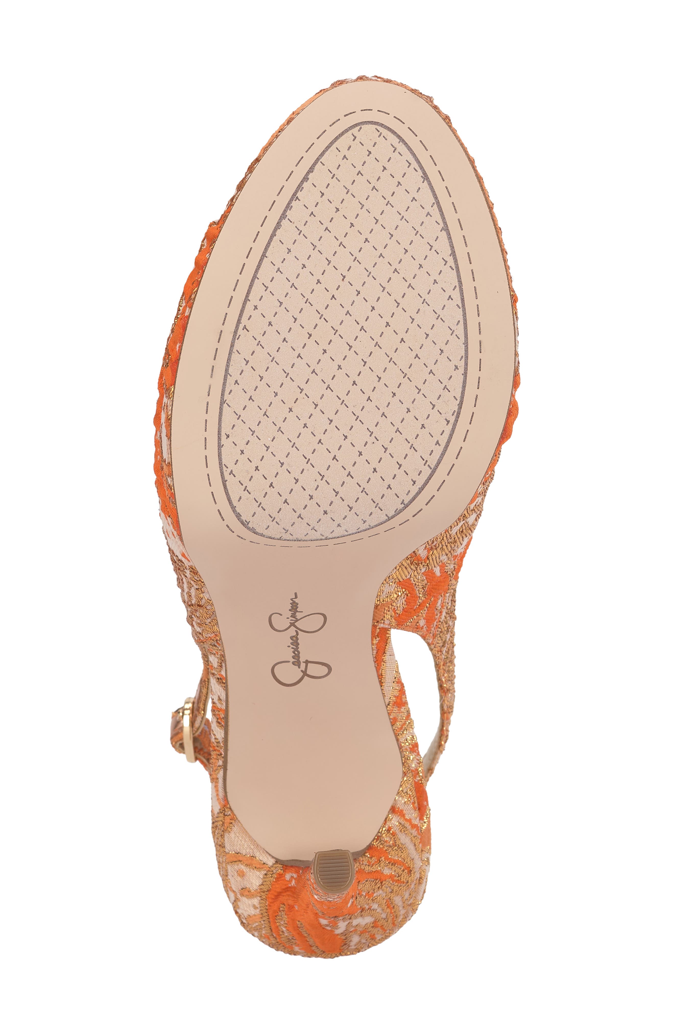 Jessica Simpson Sibilla Slingback Platform Sandal, Alternate, color, Tangerine