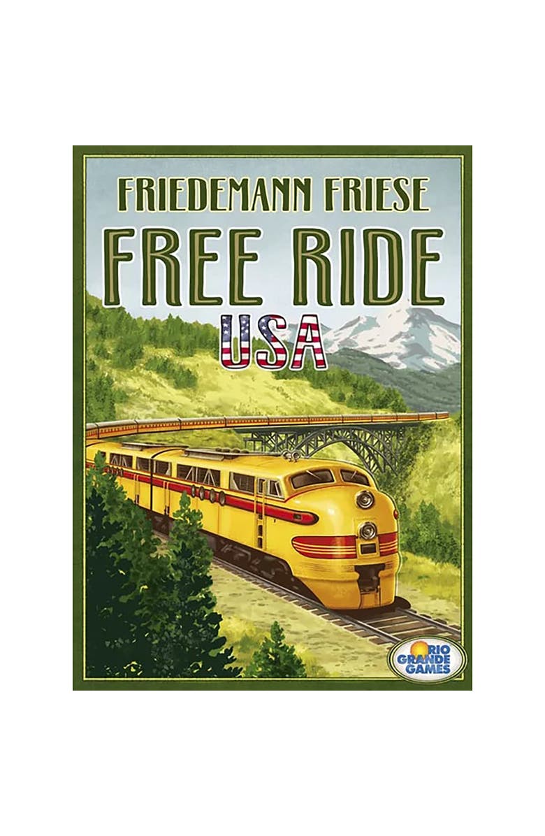 Rio Grande Games Free Ride Usa Railroad Strategy Board Game, Alternate, color, Multicolored