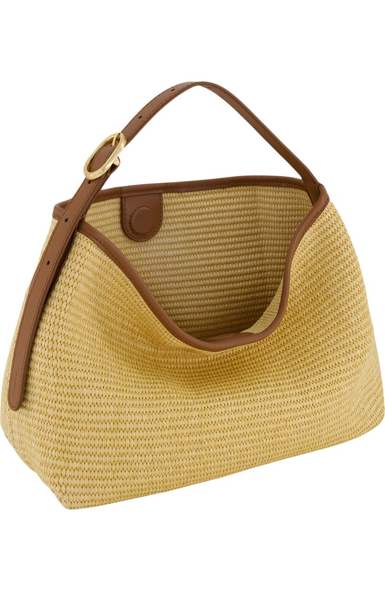 Vince Small Vivian Raffia Hobo Bag, Alternate, color, Natural