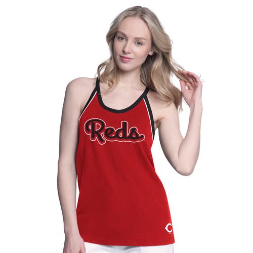 G-iii 4her By Carl Banks Red Carolina Hurricanes Curveball Racerback Scoop Neck Slub Tank Top In Red