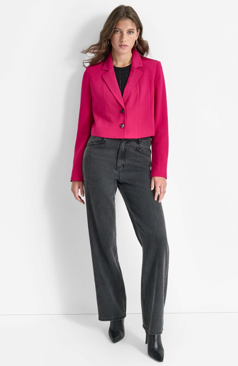 DKNY Crop Blazer, Alternate, color, 