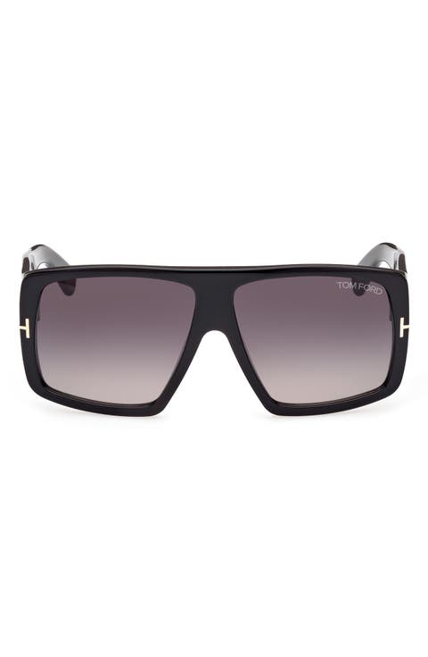 60mm Gradient Square Sunglasses