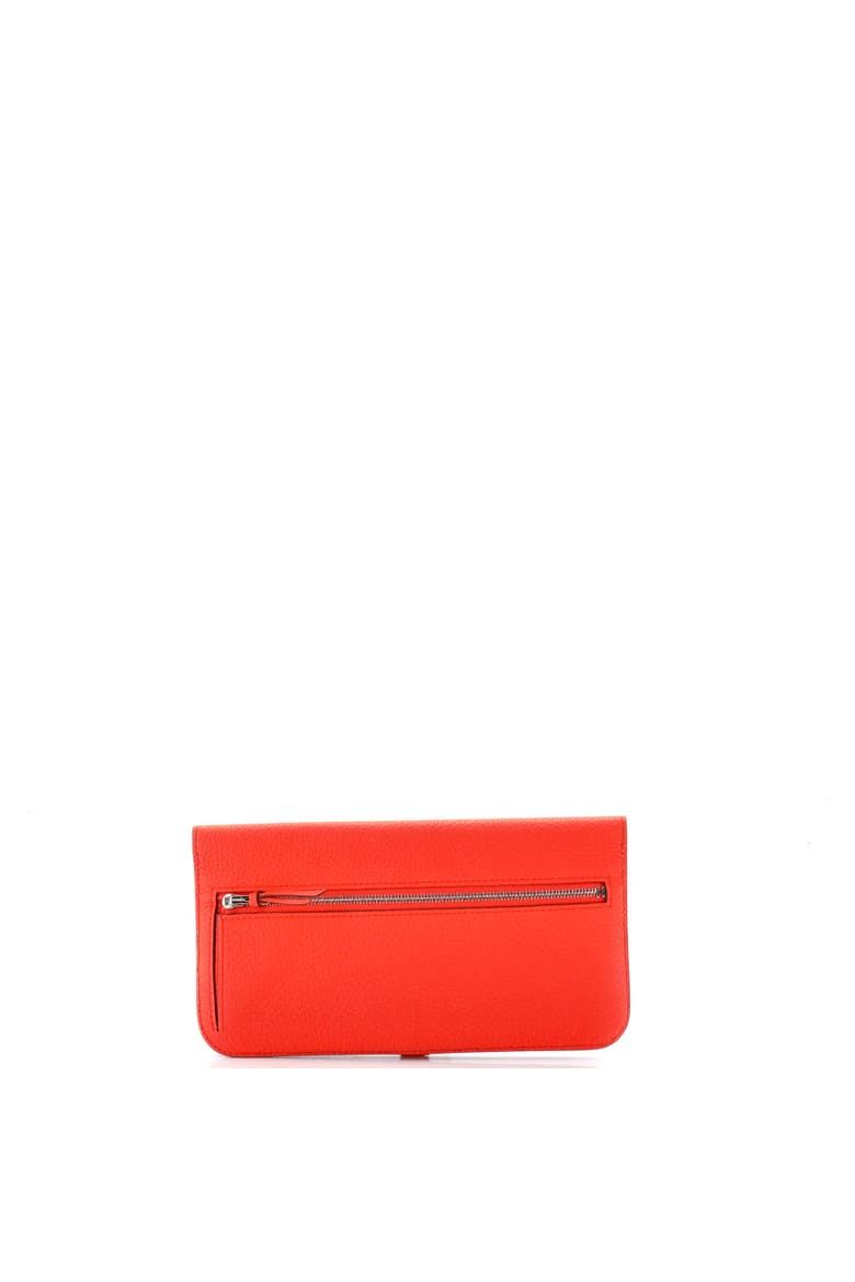 Dogon Recto Verso Wallet Leather, Alternate, color, Orange Poppy