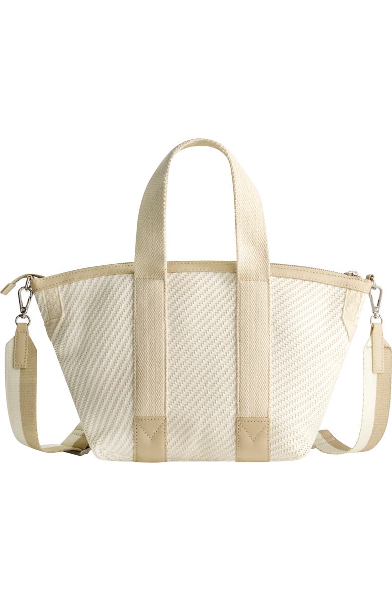 Tommy Bahama Soft Woven Zip-Top Tote, Alternate, color, Tan/White