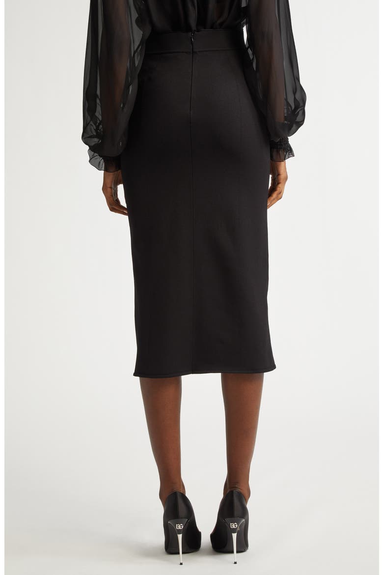 DG Logo Knit Pencil Skirt, Alternate, color, N0000 NERO