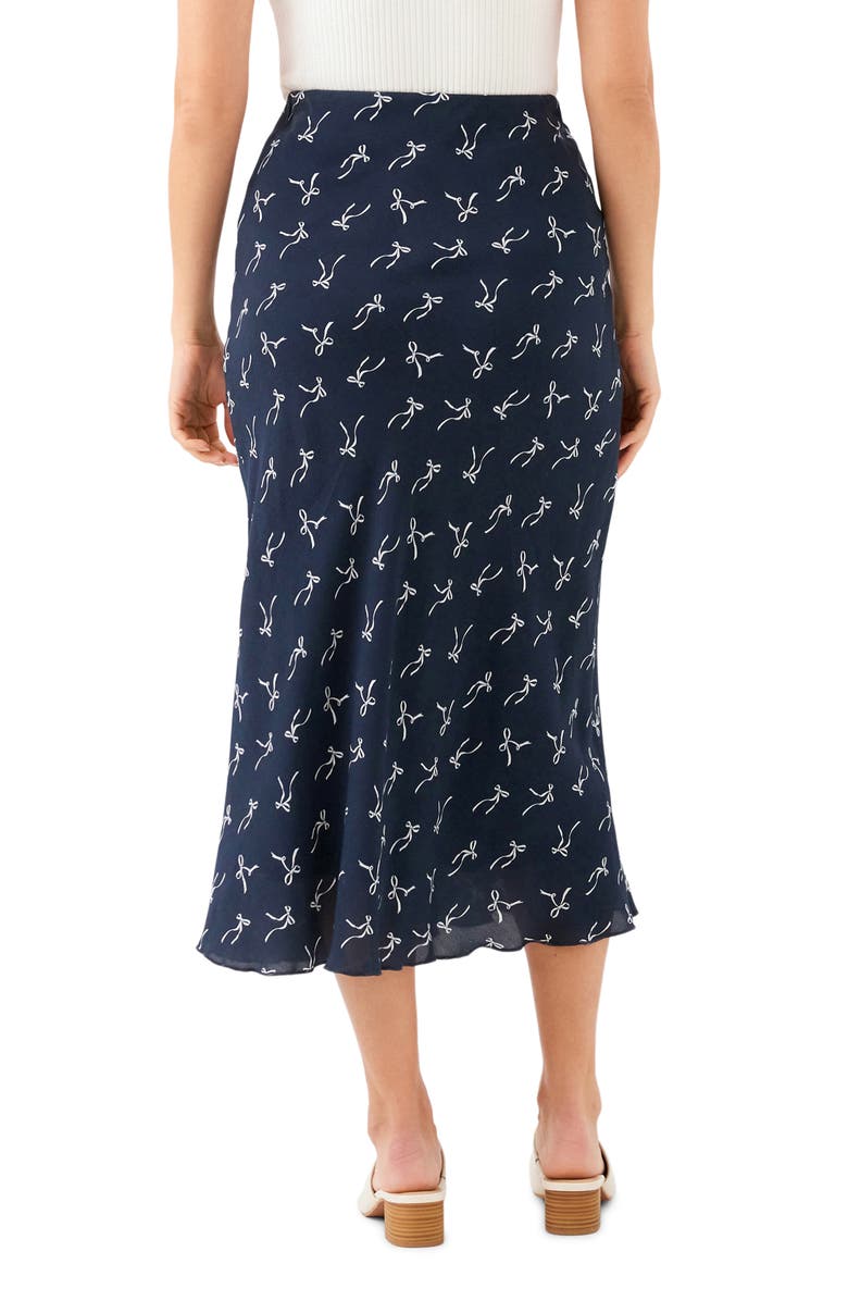 Karen Kane Bow Print Bias Cut Midi Skirt, Alternate, color, Print