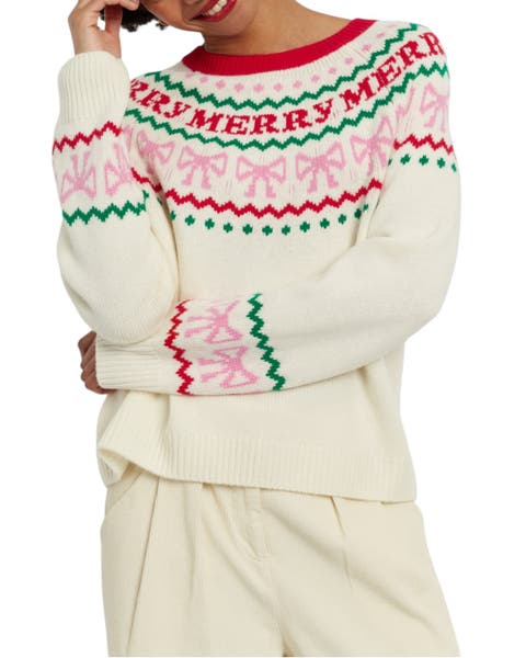 Wool-Cashmere Let'S Be Merry Sweater