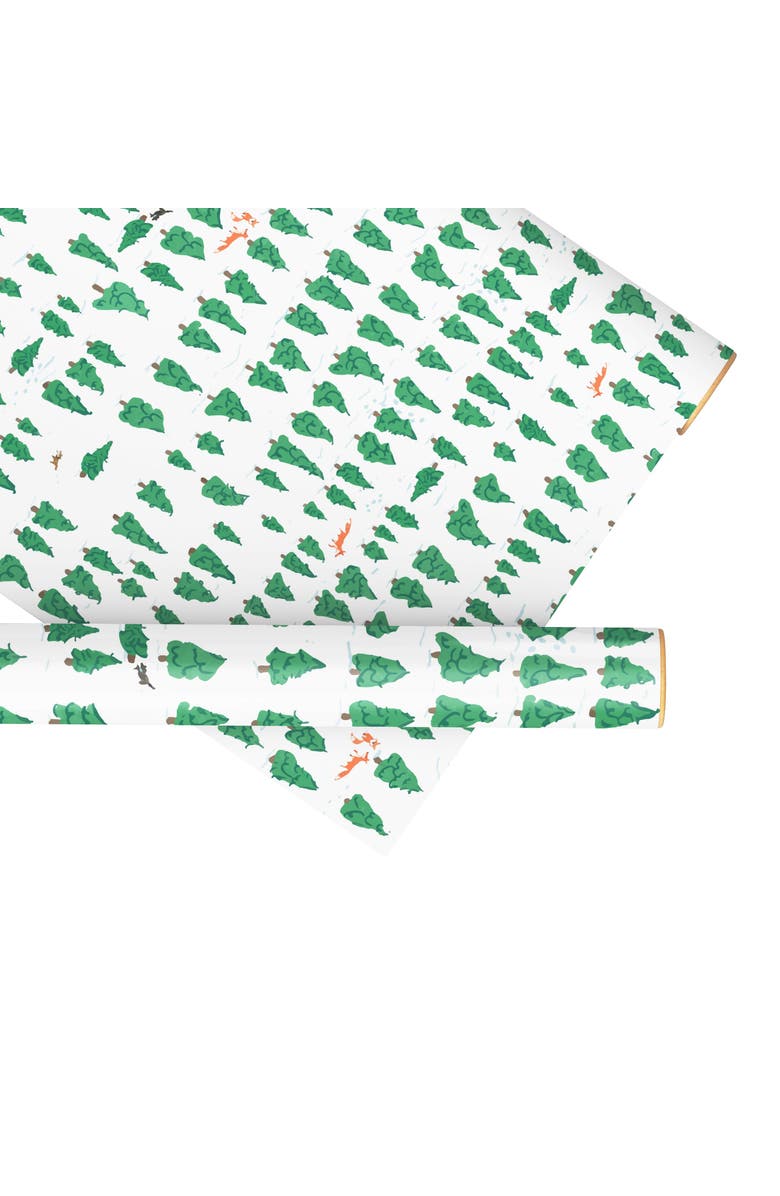 Ramus & Co Two-Sided "Pine Forest" Heavyweight Christmas/Holiday Gift Wrap, Alternate, color,