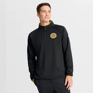 FANATICS Men's Fanatics Black Boston Bruins Authentic Pro Rink Raglan Quarter-Zip Pullover