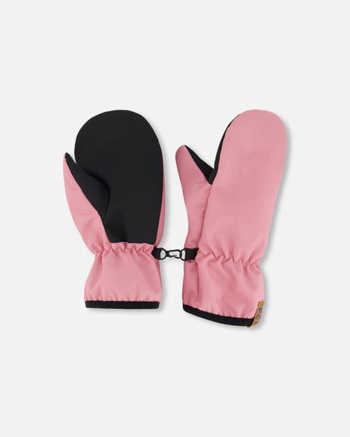 Deux Par Deux Little Girl's Mid-season Mittens Pale Pink In Pale Pink