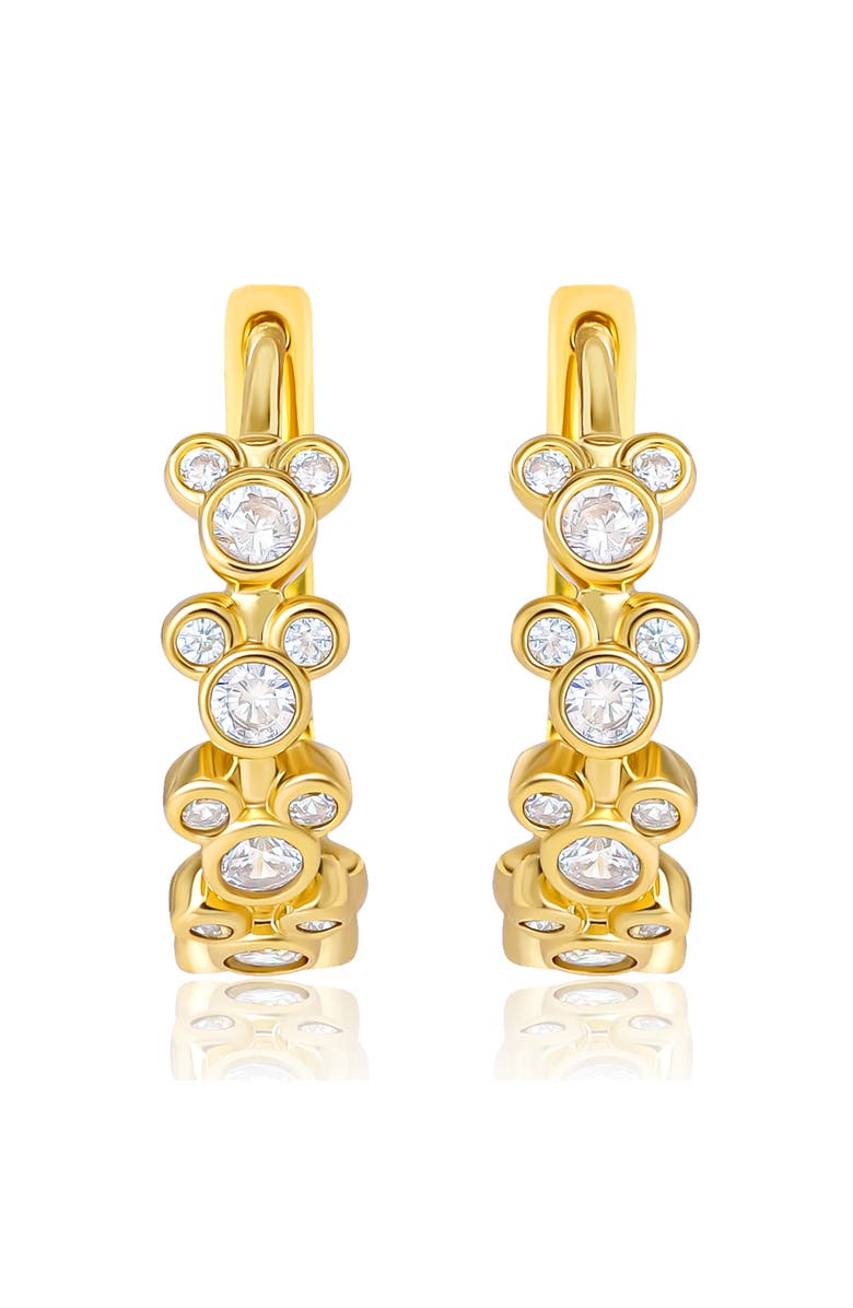 Disney Mickey Mouse Endless Hoop Earrings, Alternate, color, Gold Tone