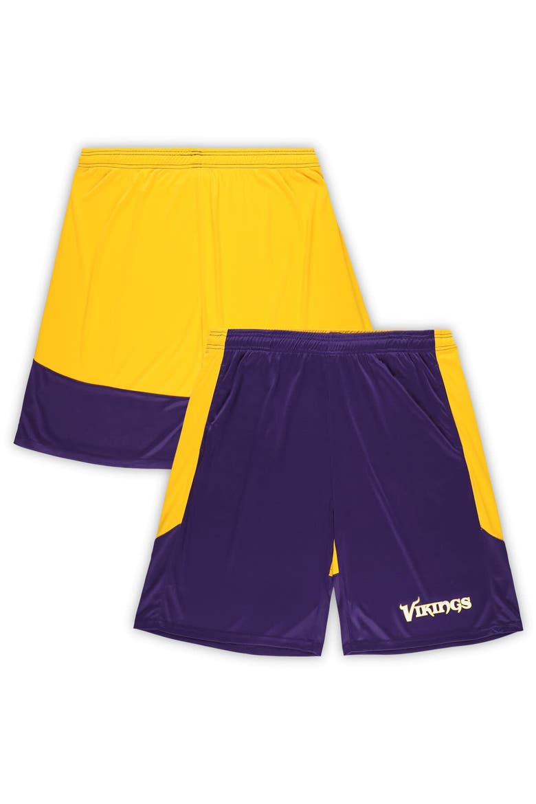 Men's Fanatics Purple/Gold Minnesota Vikings Big & Tall Launch Shorts, Alternate, color, Purple