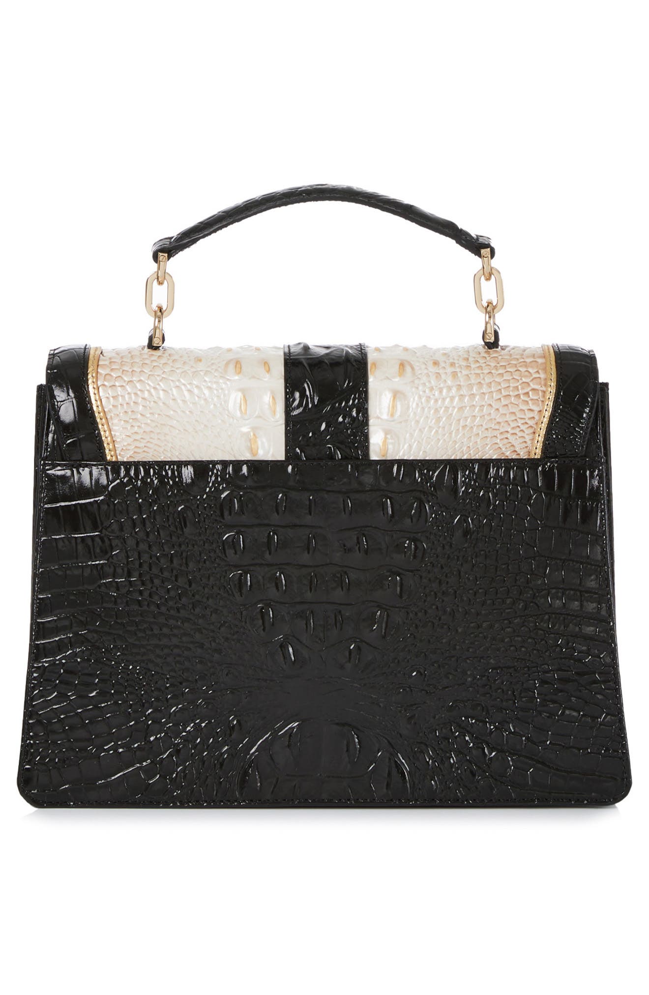 Brahmin Hallie Croc Embossed Leather Top Handle Bag, Alternate, color, 