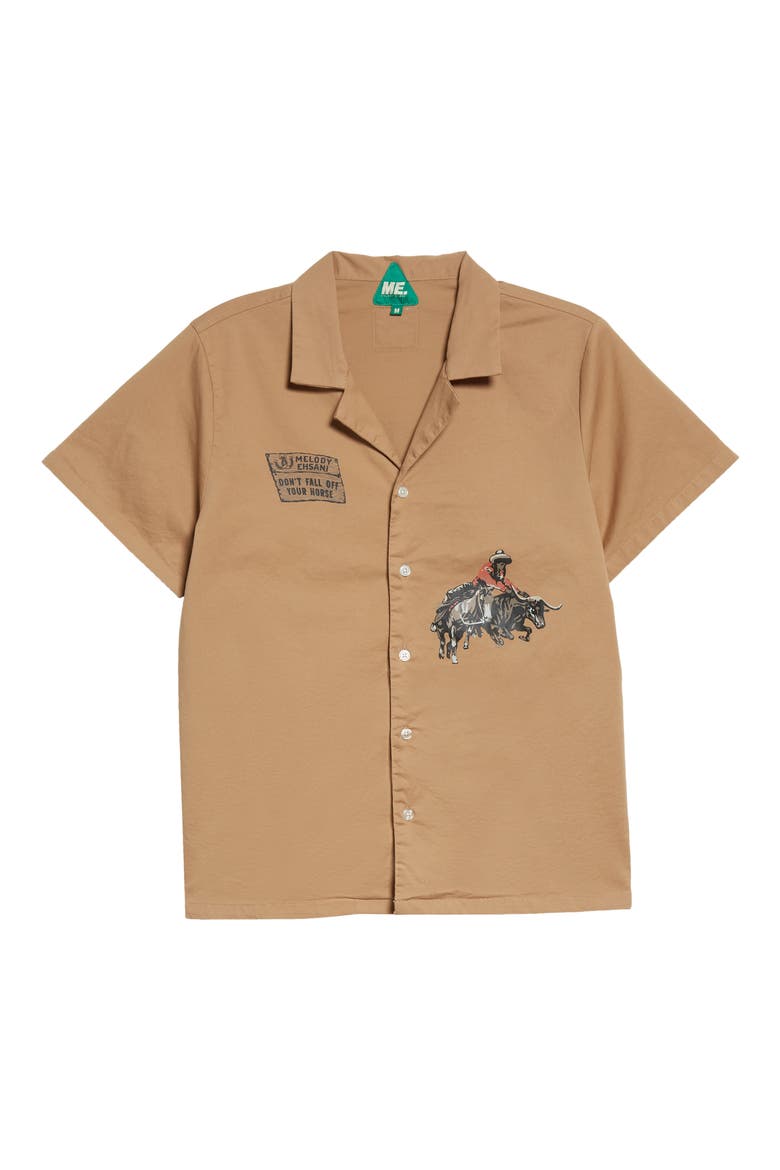 Whitney Cowgirl Button-Up Shirt, Alternate, color, KHAKI