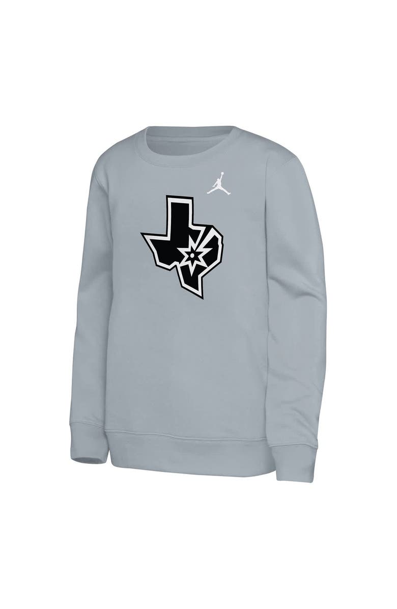 Jordan Brand Youth Jordan Brand Silver San Antonio Spurs Courtside Statement Edition Sweatshirt, Alternate, color, Silver