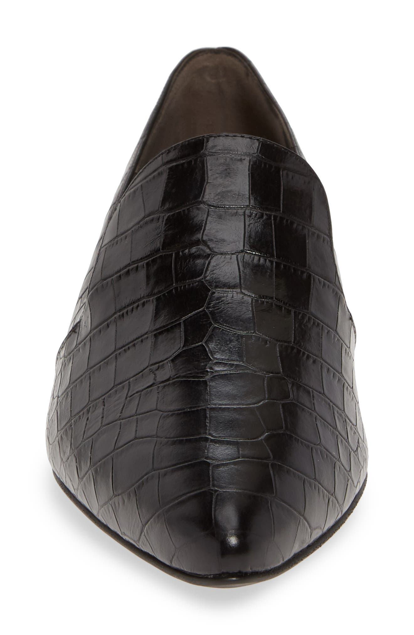 Belinda Pointed Toe Loafer, Alternate, color, BLACK CROCO