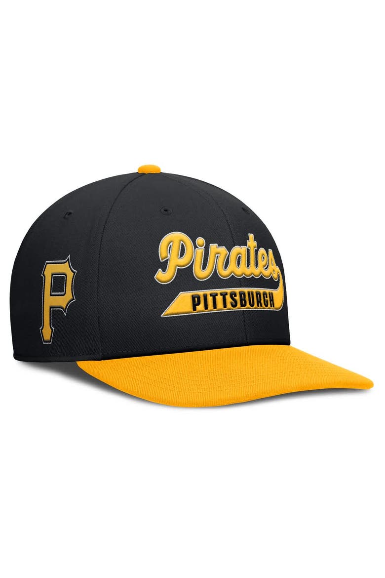 Men's Nike Black/Gold Pittsburgh Pirates Pro Performance Snapback Hat, Main, color, Black