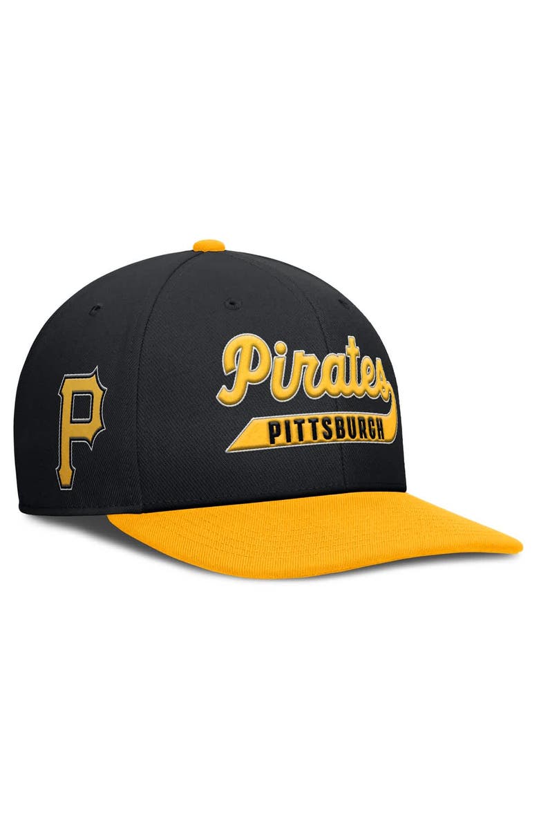Nike Men's Nike Black/Gold Pittsburgh Pirates Pro Performance Snapback Hat, Main, color, Black