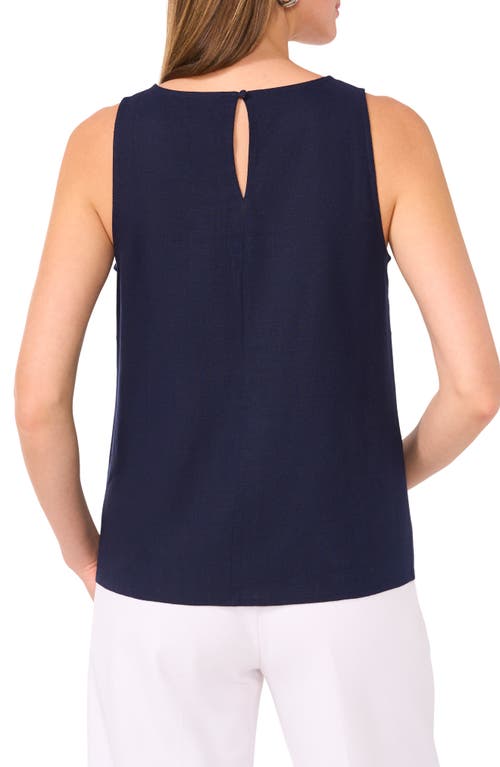 VINCE CAMUTO VINCE CAMUTO LINEN BLEND KEYHOLE TANK 