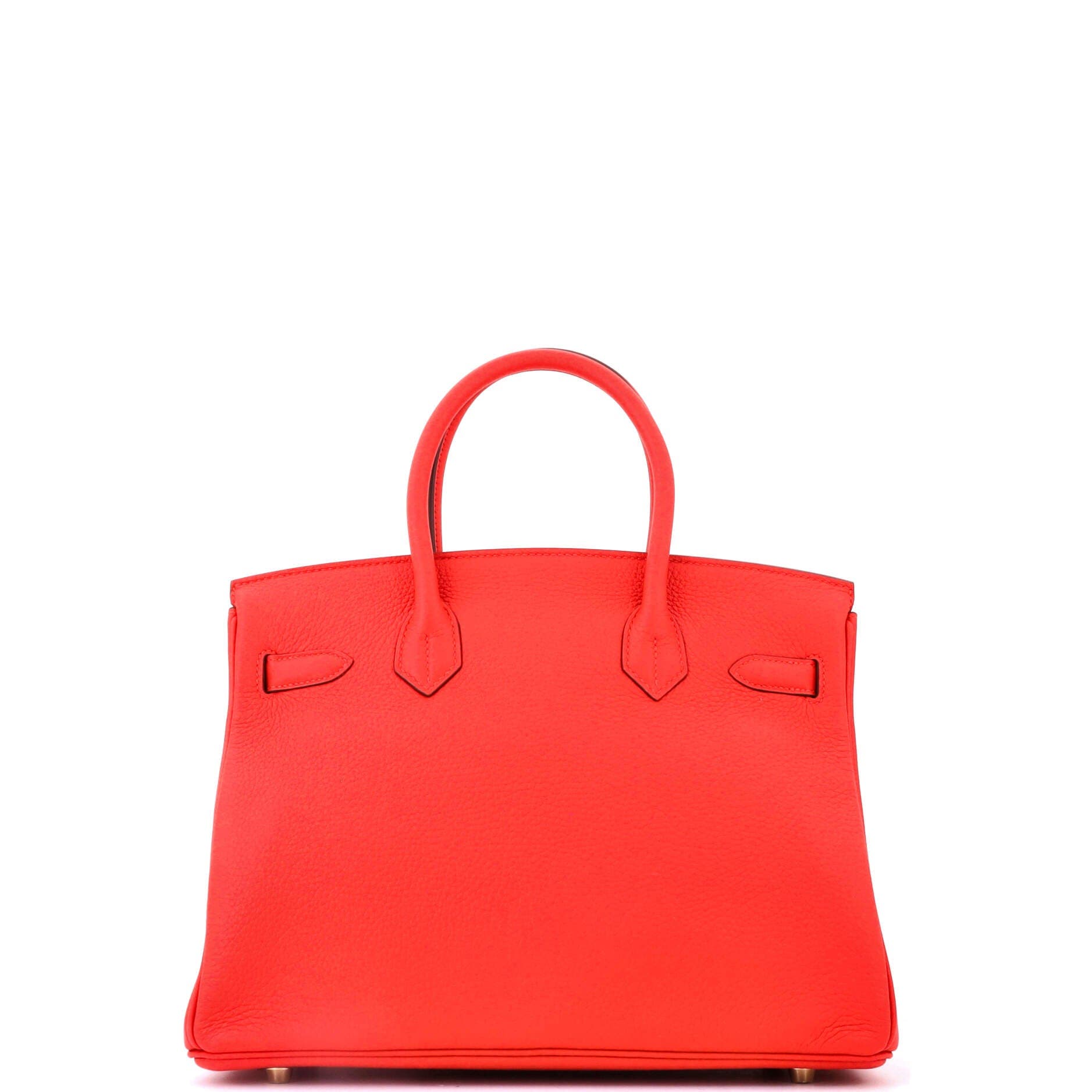 Birkin Handbag Red Clemence with Gold Hardware 30, Alternate, color, Red