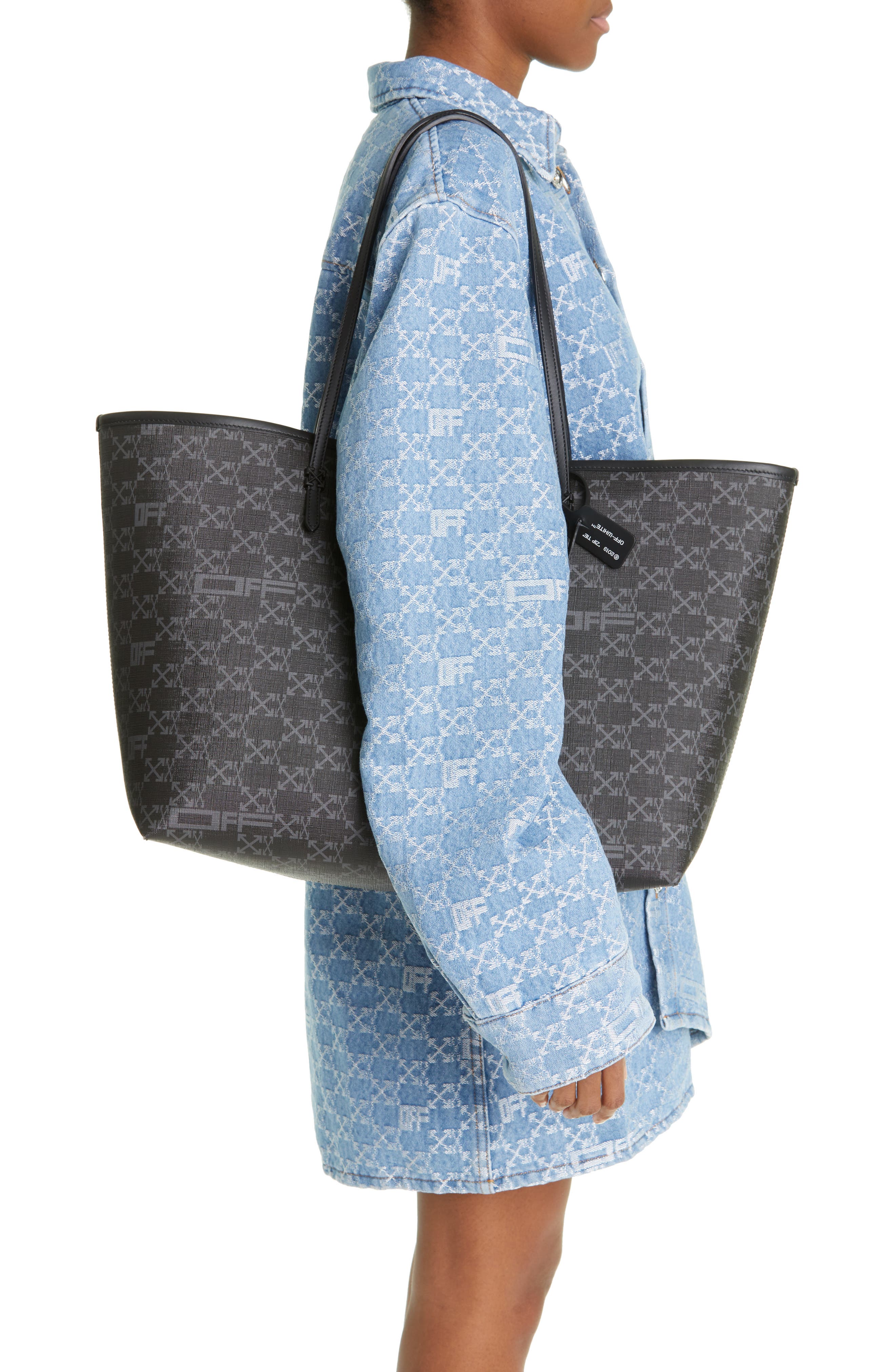 Off-White Day Off Monogram Canvas Tote, Alternate, color, 