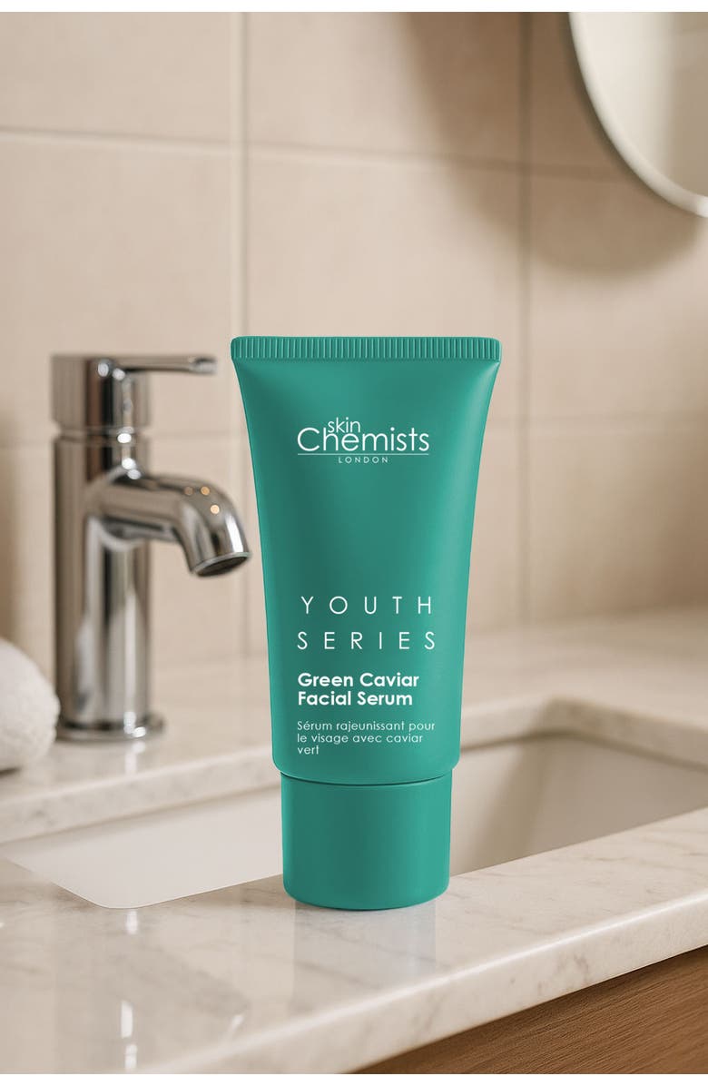 SKINCHEMISTS Youth Series Green Caviar Facial Serum 30ml, Alternate, color, White