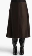 Khaite Nania Satin A-Line Skirt