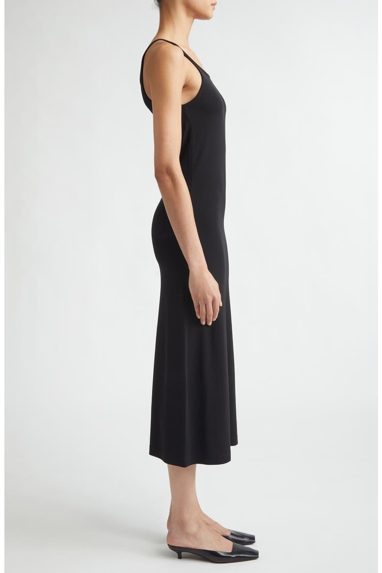 Fluid Jersey Slip Dress, Alternate, color, BLACK