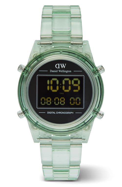 Daniel Wellington Retro Digital Bracelet Watch, 36mm in Transparent Matcha Green at Nordstrom