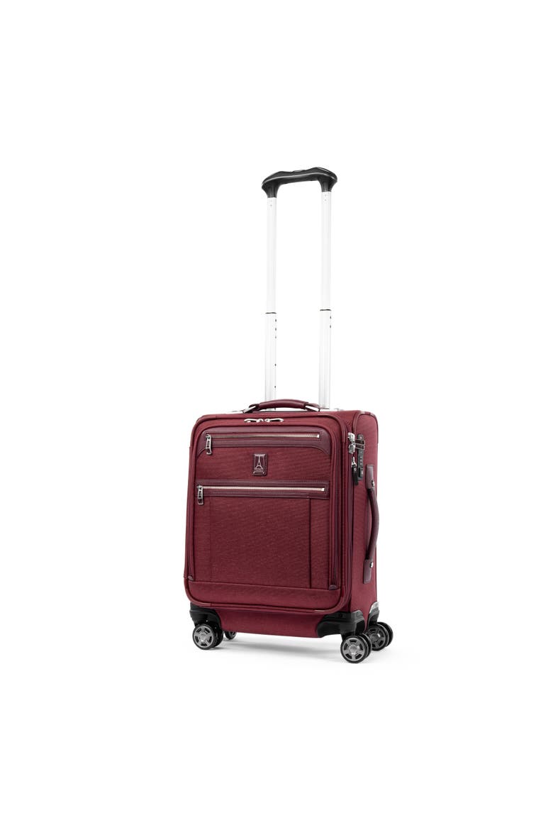 Platinum Elite Softside Expandable 19" Carry On Spinner Luggage, Alternate, color, Bordeaux Red