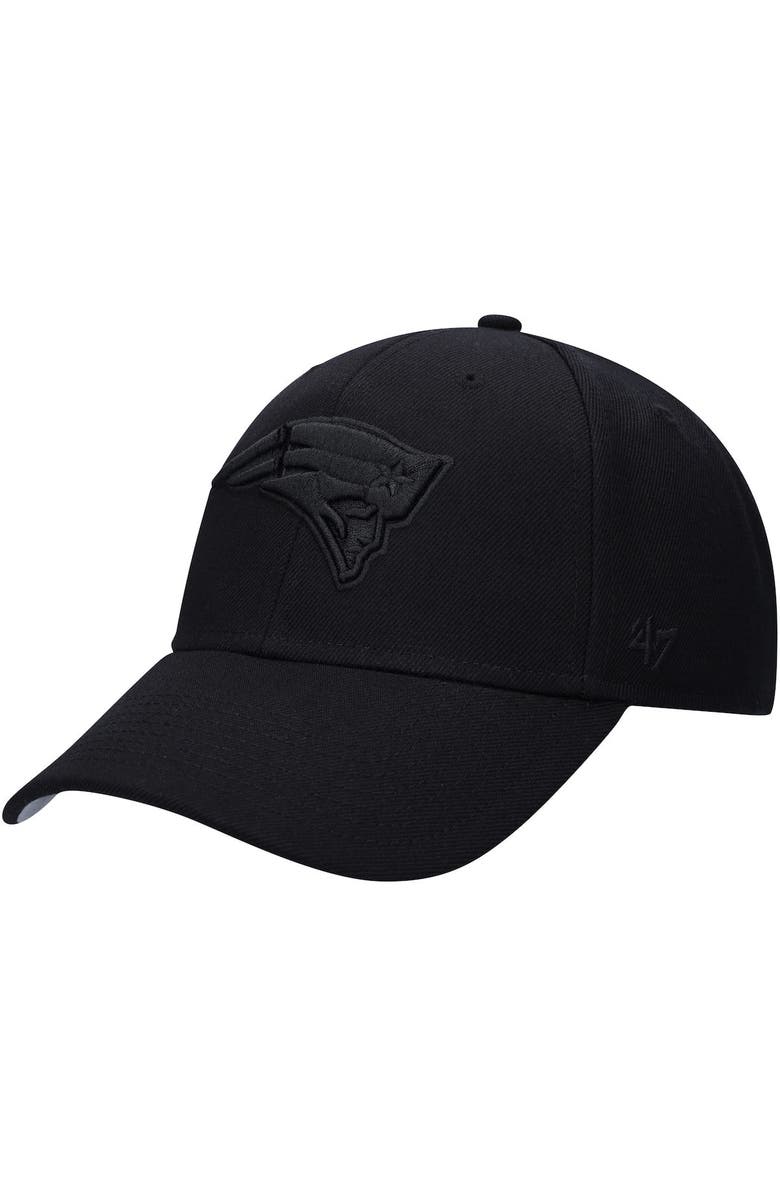 '47 Men's '47 Black New England Patriots  Tonal MVP Adjustable Hat, Main, color, 