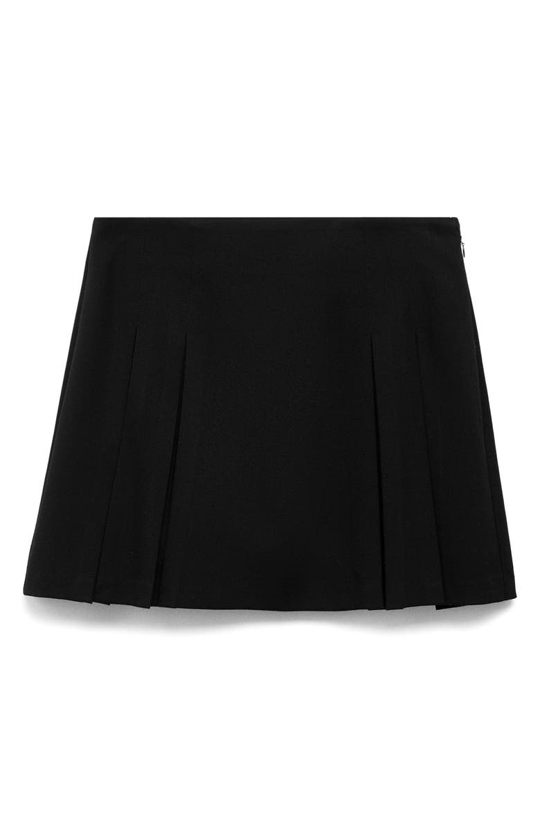 MANGO Pleated Miniskirt, Alternate, color, Grey