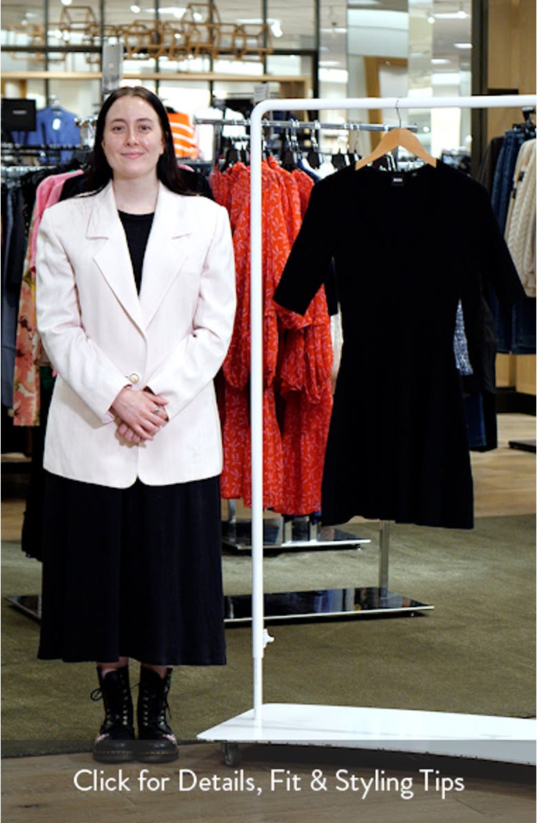 Scoop Neck Fit & Flare Rib Dress, sales video thumbnail