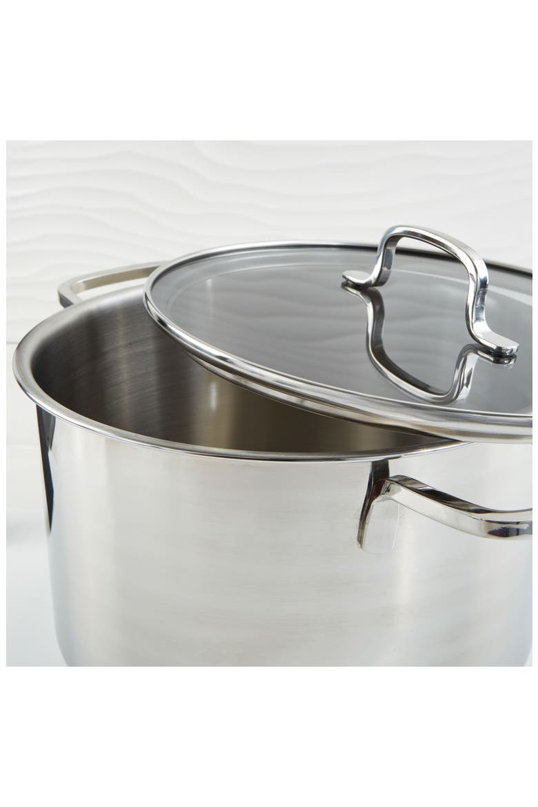 DiNA Helix 3.2-Quart Stockpot, Alternate, color, SILVER