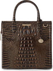 Brahmin Caroline Croc Embossed Leather Satchel