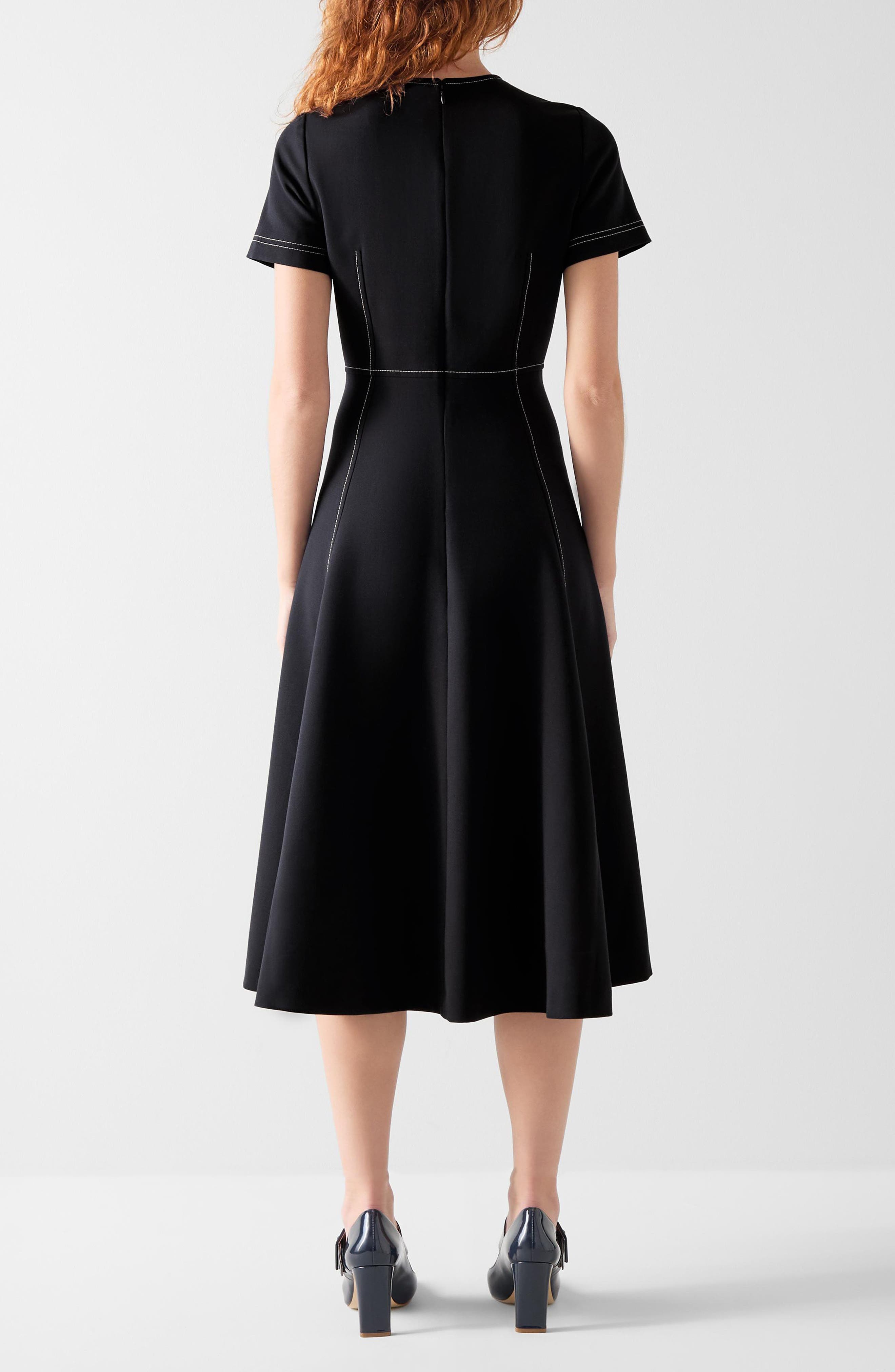Eugine Topstitch Midi Dress - image 2