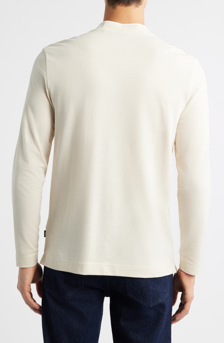 BOSS Pal Long Sleeve Blade Collar Polo, Alternate, color, Open White