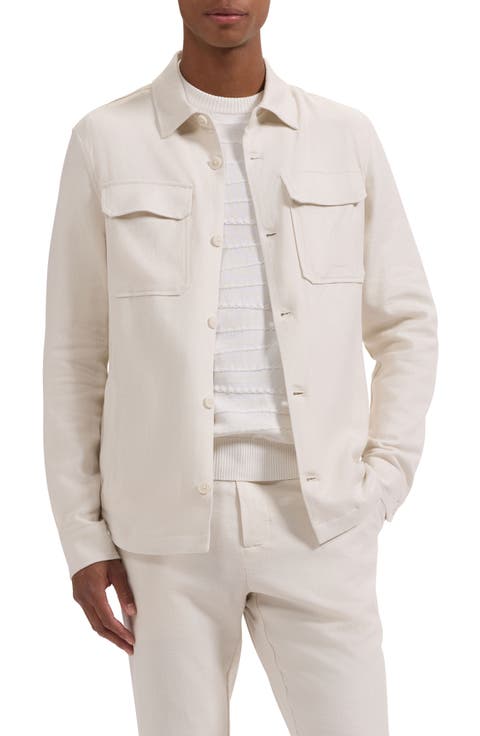 Aerolinen Linen Blend Shirt Jacket