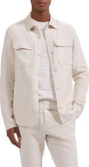 Bugatchi Aerolinen Linen Blend Shirt Jacket