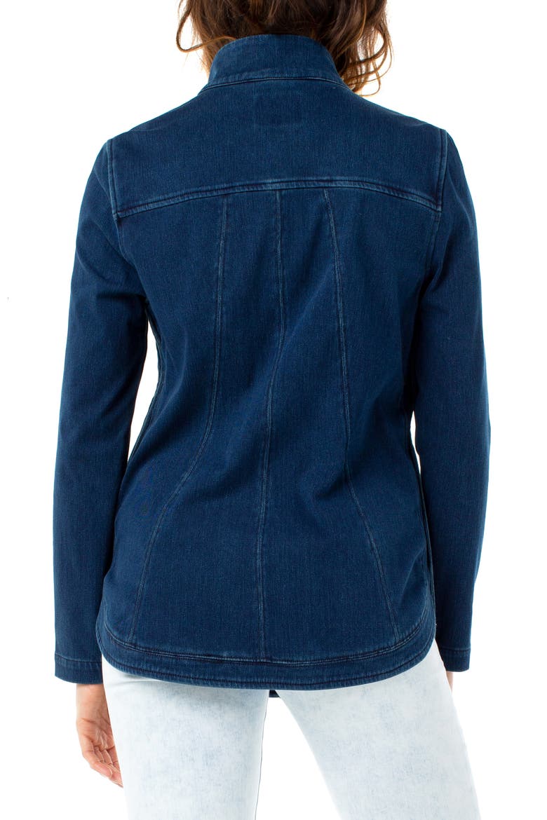 Studio Zip Front Denim Jacket, Alternate, color, CANADIAN DARK