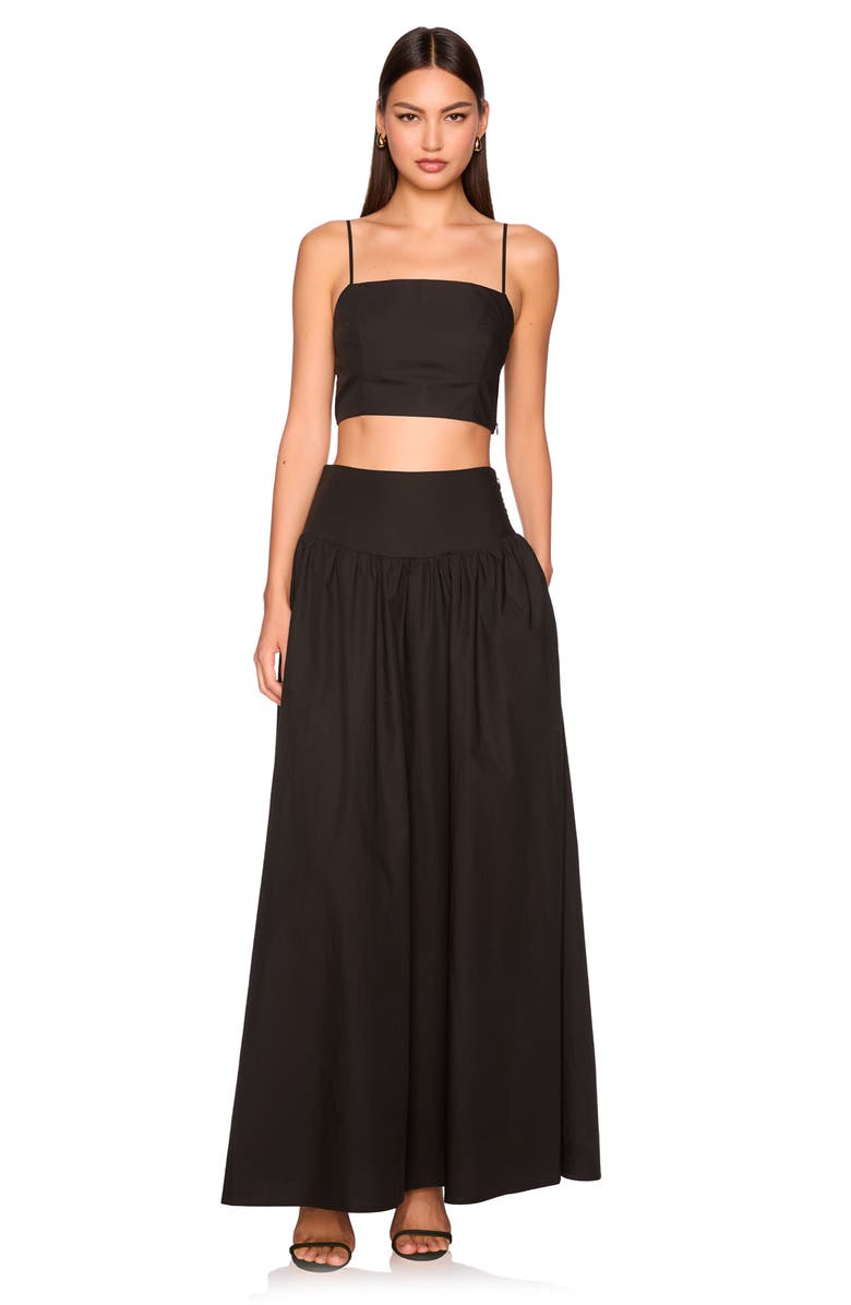 Susana Monaco Smocked Back Crop Cotton Poplin Top, Alternate, color, 