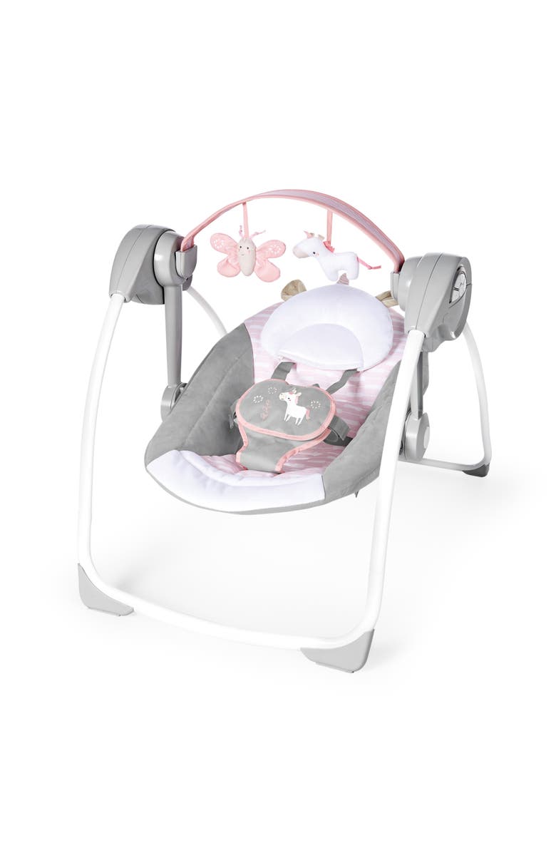 INGENUITY Comfort 2 Go Compact Portable Baby Swing, Main, color, Pink
